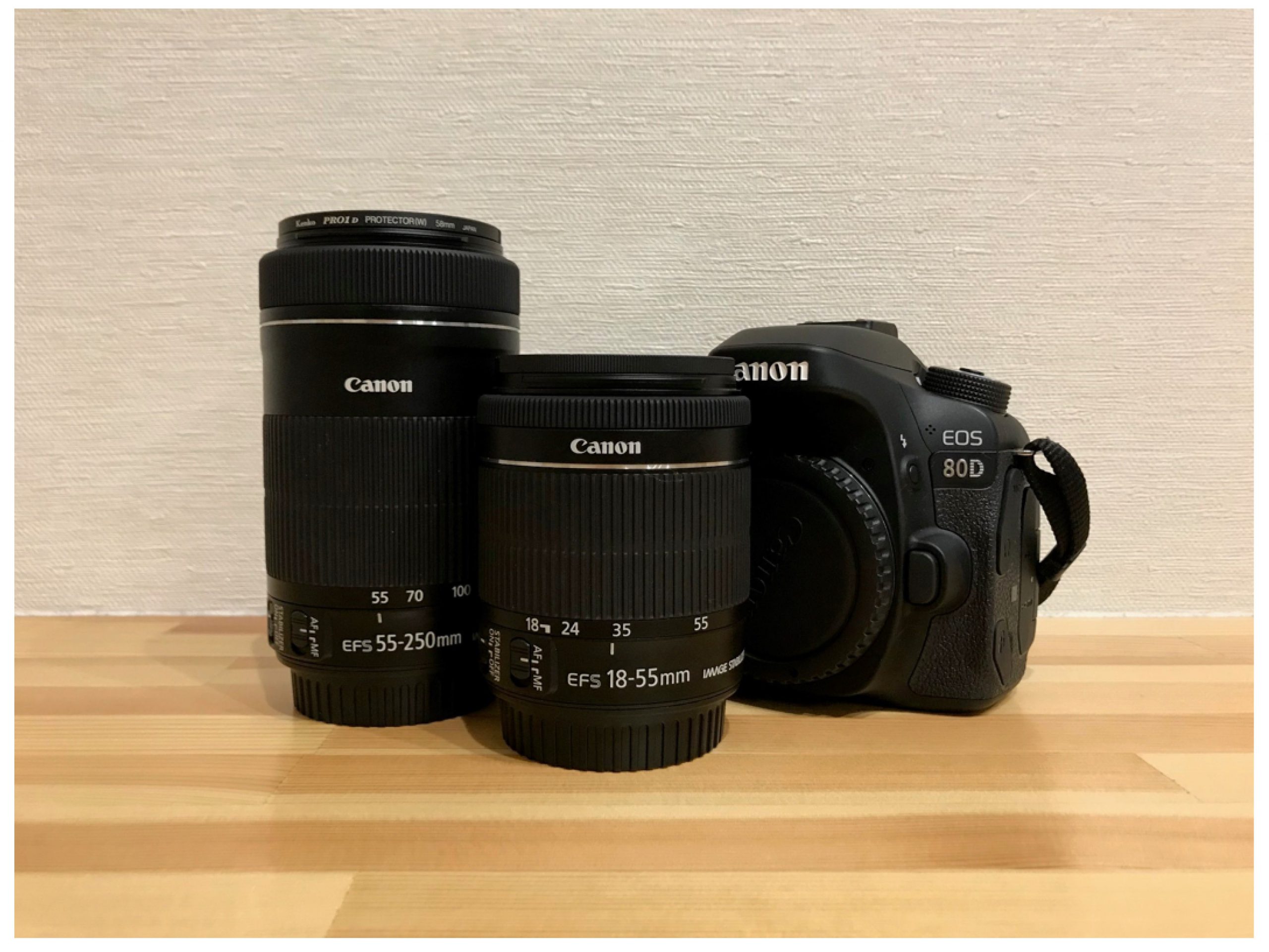 80D本体とレンズ
